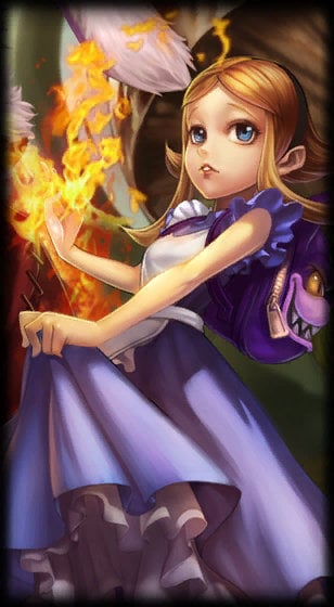 Annie in Wonderland loading screen art