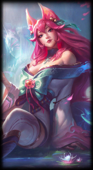 Spirit Blossom Ahri splash art