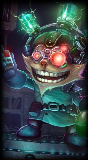 Mad Scientist Ziggs loading screen art