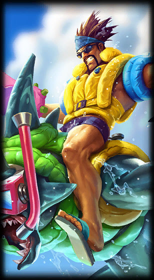 Pool Party Draven loading screen art