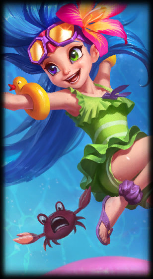 Pool Party Zoe loading screen art