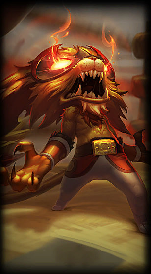 El León Gnar loading screen art