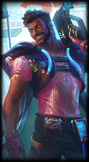 Cyber Pop Akshan loading screen art