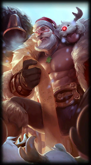 Santa Braum loading screen art