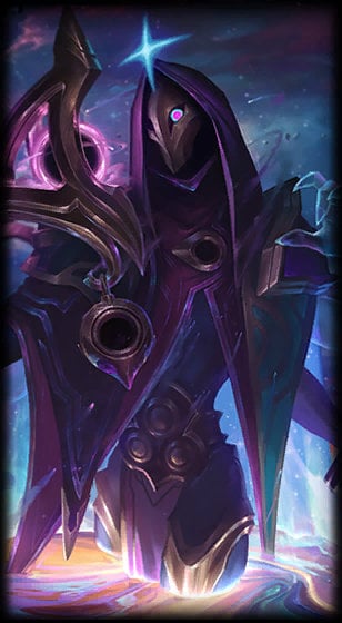 Dark Cosmic Jhin loading screen art