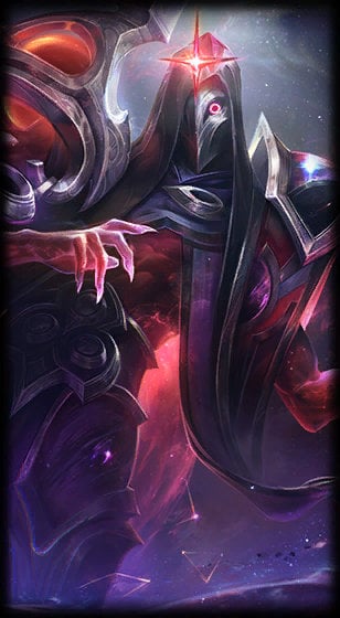 Dark Cosmic Erasure Jhin loading screen art