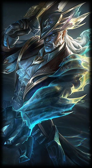 Sunken Shadows Lucian loading screen art