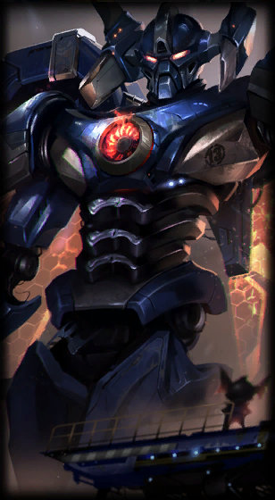 Mecha Aatrox loading screen art