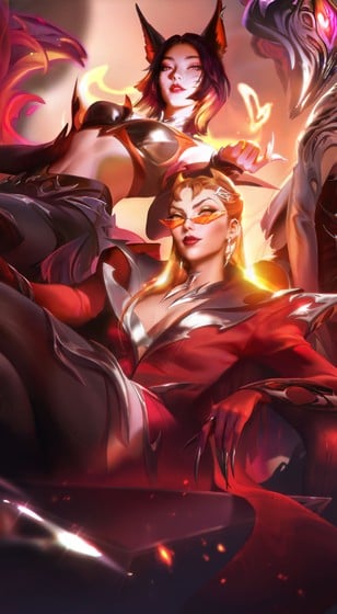 K/DA FIRESTARTER Evelynn loading screen art