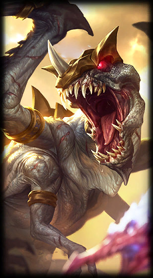 Prehistoric Cho'Gath loading screen art