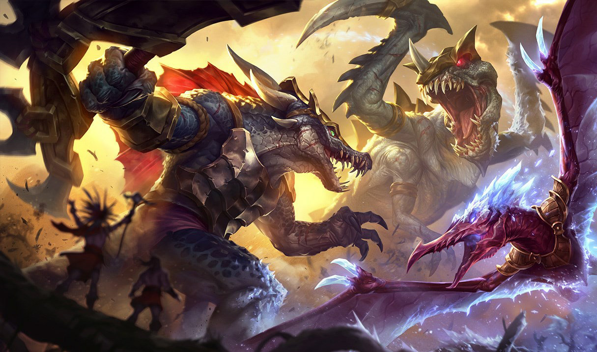 Prehistoric Cho'Gath splash art