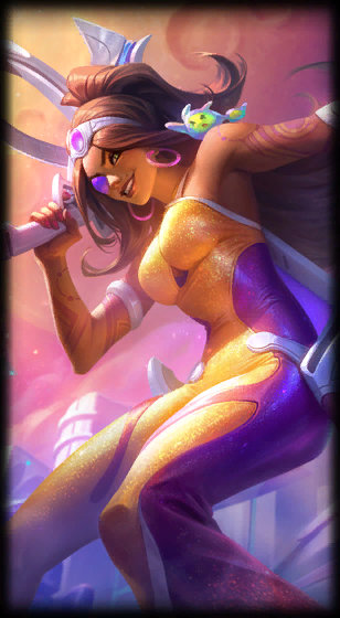 Space Groove Samira loading screen art