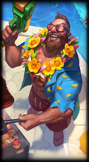 Pool Party Gangplank loading screen art