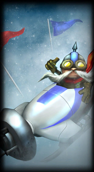 Ice Toboggan Corki loading screen art