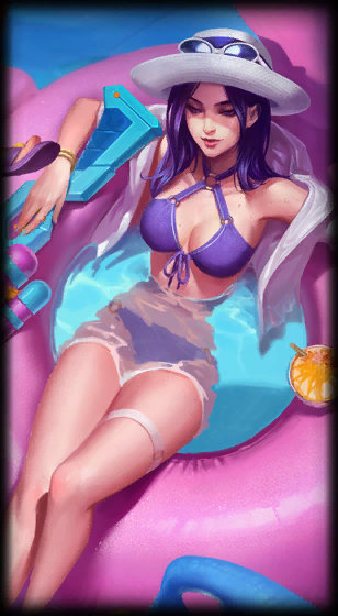 Pool Party Caitlyn loading screen art