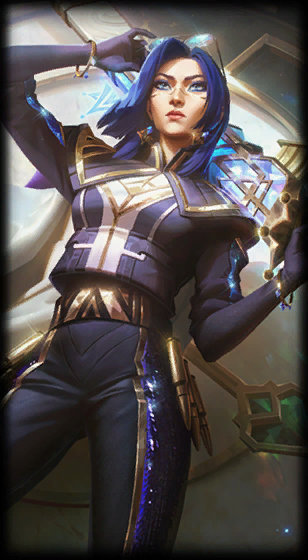 Prestige Arcane Commander Caitlyn splash art