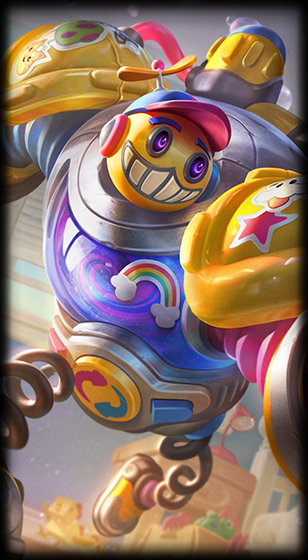 Bubble Bash Blitzcrank loading screen art