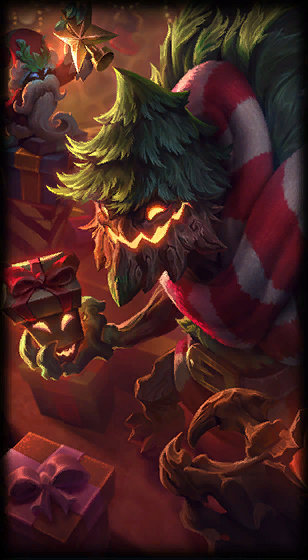 Festive Maokai loading screen art