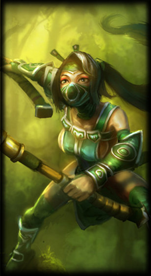 Classic Akali loading screen art