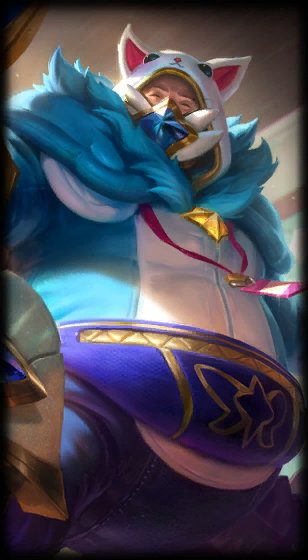Pajama Guardian Cosplay Urgot loading screen art