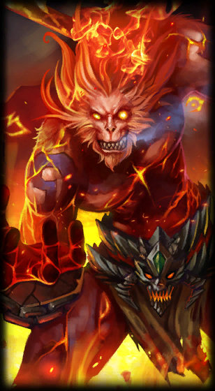 Volcanic Wukong loading screen art