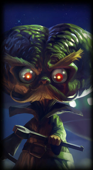 Alien Invader Heimerdinger loading screen art