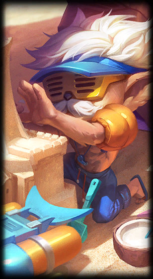 Pool Party Heimerdinger loading screen art
