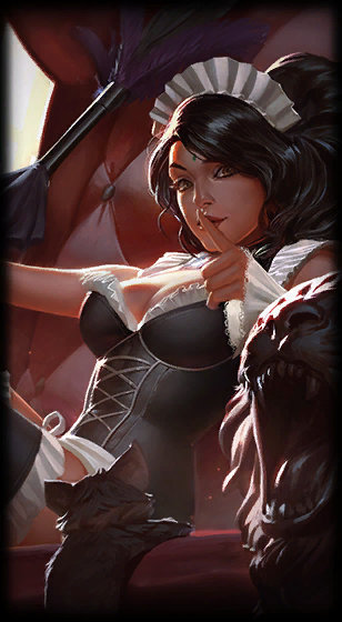 French Maid Nidalee loading screen art