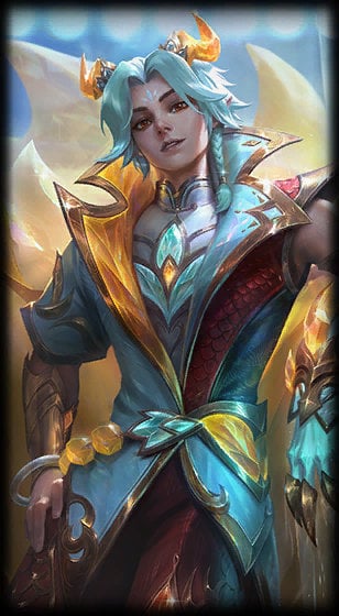 Prestige Heavenscale Ezreal loading screen art