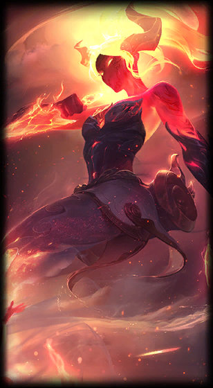 Infernal Akali loading screen art