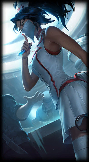 Nurse Akali loading screen art