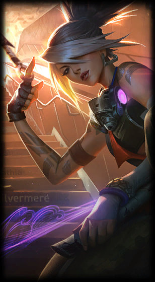 True Damage Akali splash art