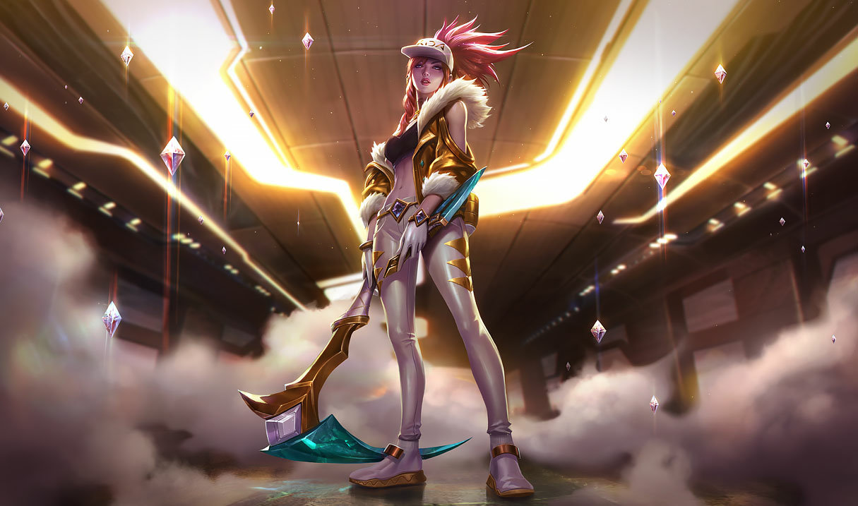 Prestige K/DA Akali (2022) splash art