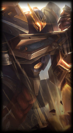 Prestige Mecha Kingdoms Garen loading screen art