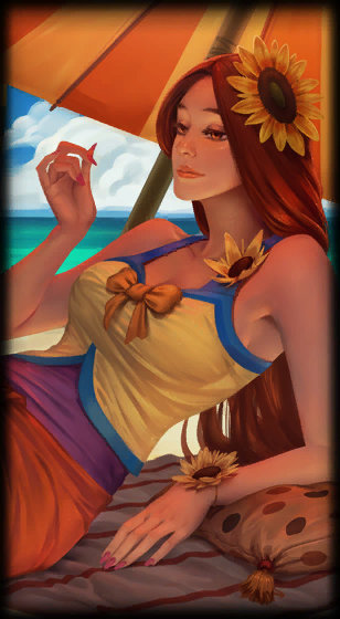Pool Party Leona loading screen art