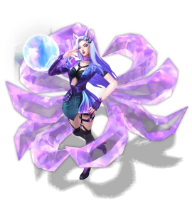 K/DA ALL OUT Ahri Tanzanite chroma