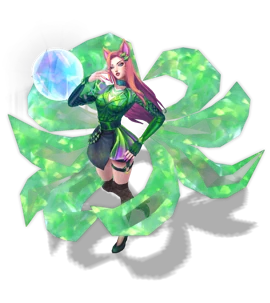 K/DA ALL OUT Ahri Emerald chroma
