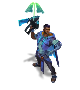 Cyber Pop Akshan Sapphire chroma