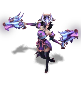 Porcelain Miss Fortune Tanzanite chroma