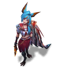 Battle Academia Xayah Ruby chroma