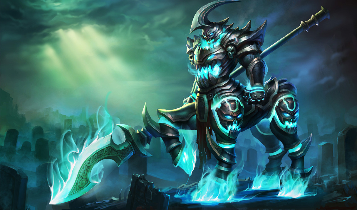 Hecarim chinese client art, League of Legends splash