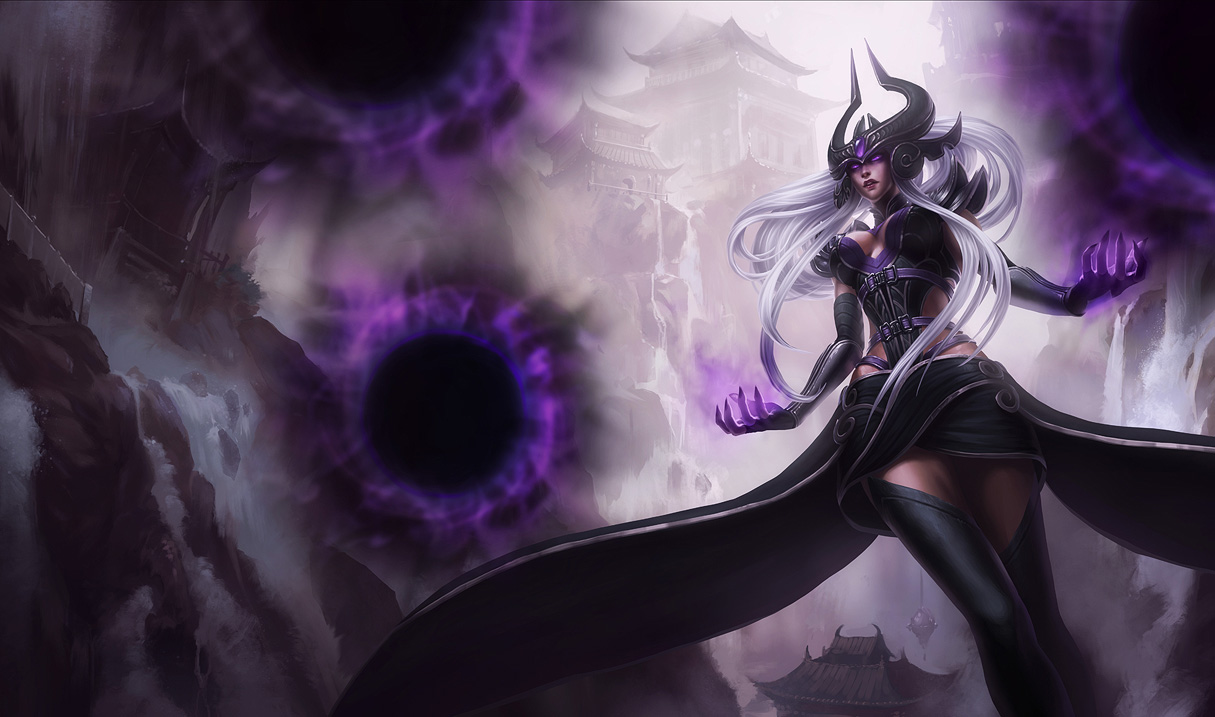 Syndra retired art, League of Legends splash